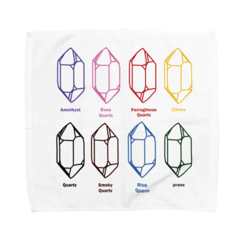 鉱式-SQUARE.crystallogram5.3multi-quartz タオルハンカチ