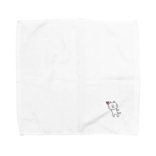 ねこのしらゆき（ハート） Towel Handkerchief