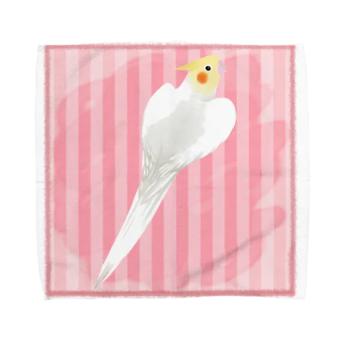 オカメインコ　ハートルチノーオカメインコ【まめるりはことり】 Towel Handkerchief