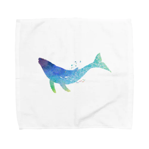 クジラシルエット Towel Handkerchief