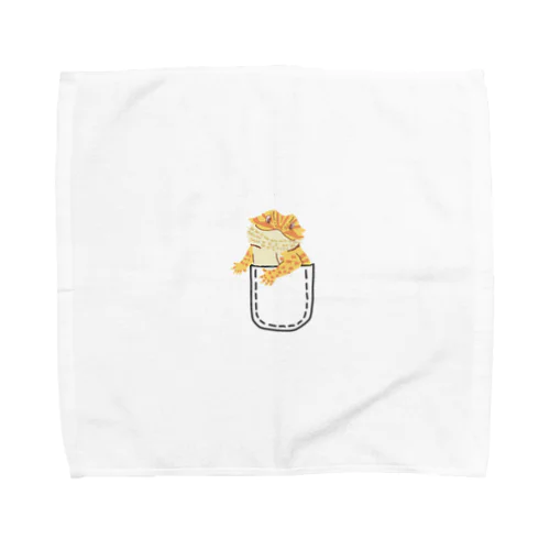 フトアゴヒゲトカゲ入りポケット Towel Handkerchief