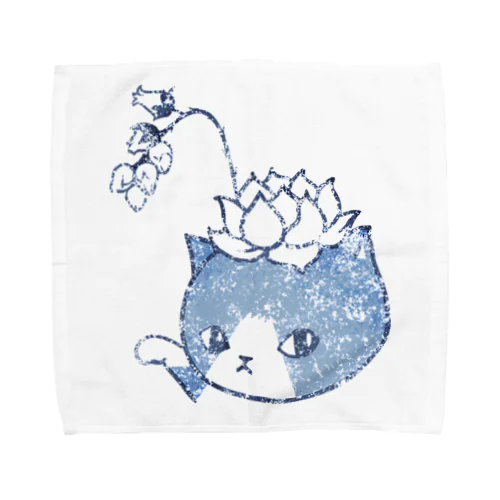 藍染風エケネコ Towel Handkerchief