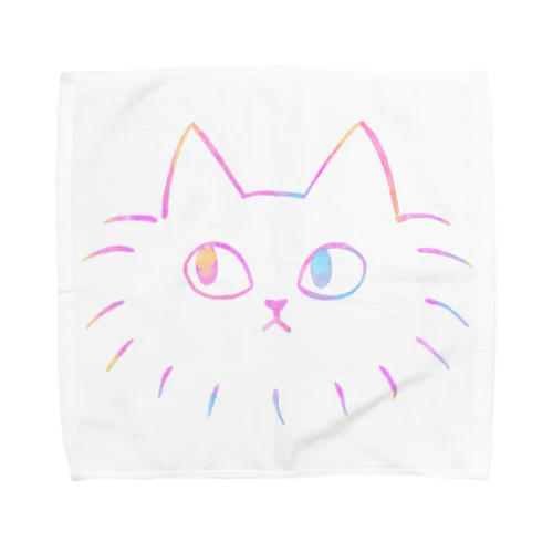 ふわふわなねこ(パステルカラー) Towel Handkerchief