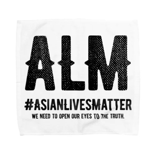 Asian Lives Matter。 黒 タオルハンカチ
