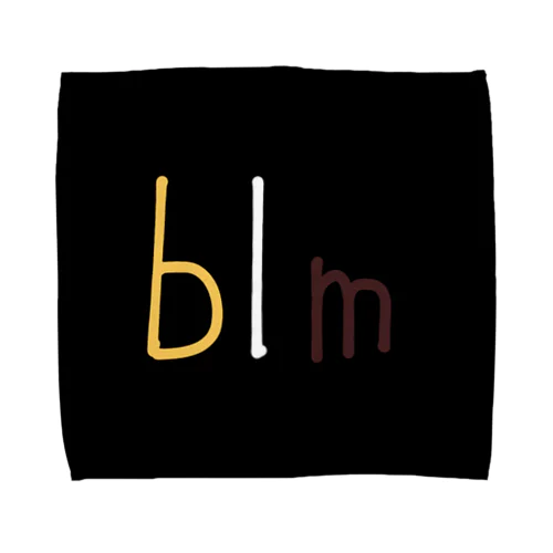 blm（black&yellow&white&brown） タオルハンカチ