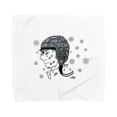 ラグビー選手のまなざし Towel Handkerchief