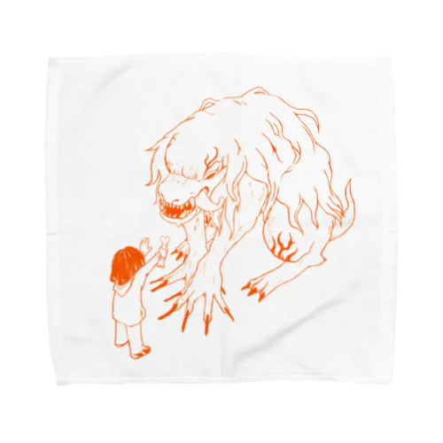 ブリーダーとわんこ　オレンジ Towel Handkerchief