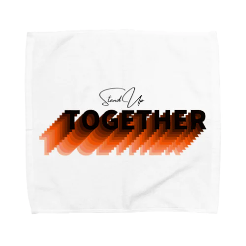 Stand Up Together（スタンド・アップ・トゥゲザー）ピンク オレンジベース Towel Handkerchief