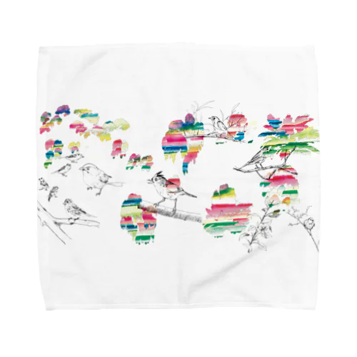 虹の野鳥 Towel Handkerchief