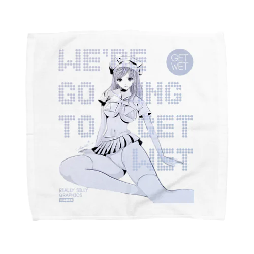 GET WET セーラーマリン オーロラ ホワイト Towel Handkerchief