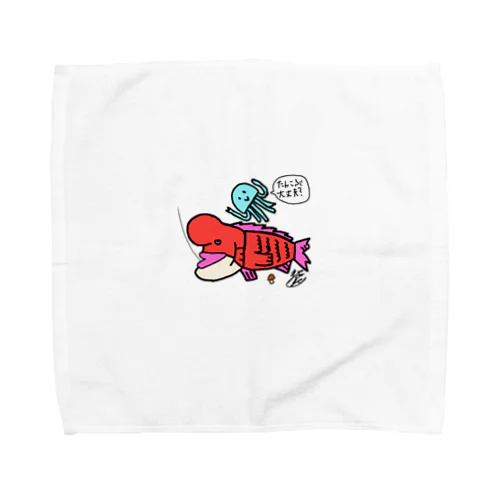 釣られゆくこぶだい Towel Handkerchief