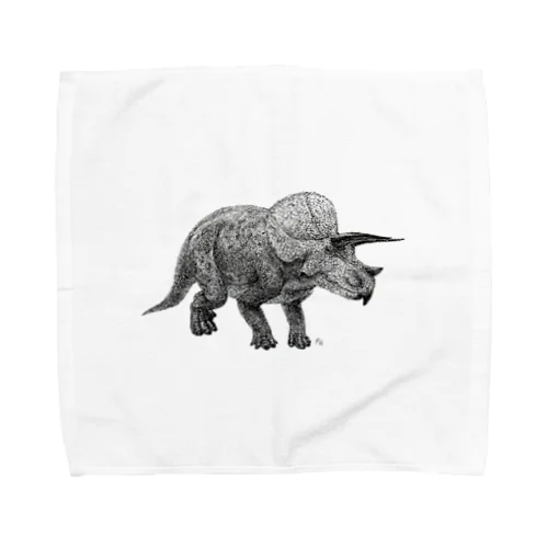 Triceratops(drawing) タオルハンカチ