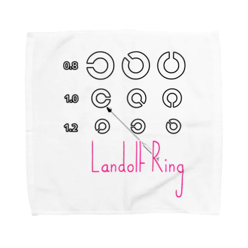 ランドルト環(視力検査) Towel Handkerchief