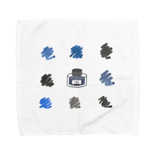 インク瓶と色見本 Towel Handkerchief