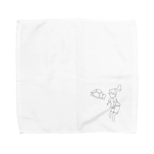 カメと私 Towel Handkerchief