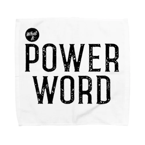 パワーワード POWER WORD　【ブラック】 タオルハンカチ