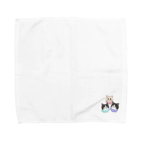三匹の猫様 Towel Handkerchief