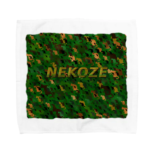 NEKOZE迷彩ロゴ入り Towel Handkerchief