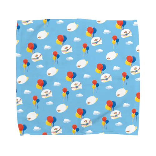 風船柄の物体くん Towel Handkerchief