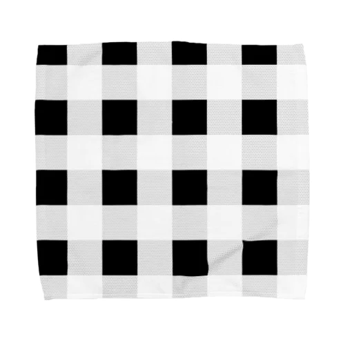 白黒チェック Towel Handkerchief