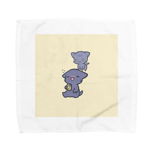 くろにゃんこ Towel Handkerchief