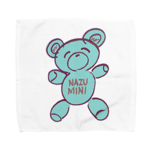 NAZU MUNI bear グッズ （blue） タオルハンカチ