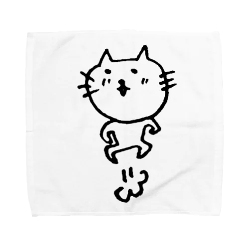 ねこ新聞のneco、飛ぶ Towel Handkerchief