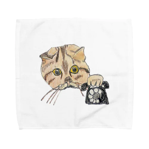 猫電話 Towel Handkerchief