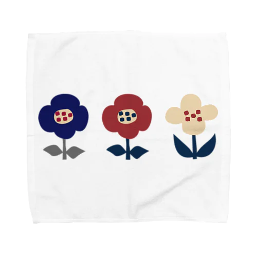 北欧レトロフラワー Towel Handkerchief