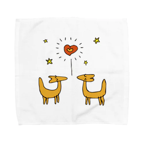 Fox in Love♡ Towel Handkerchief
