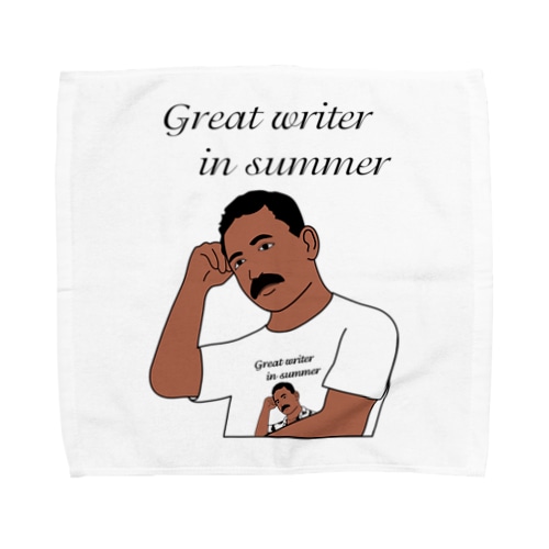 夏の文豪Tシャツを着た夏の文豪 Towel Handkerchief