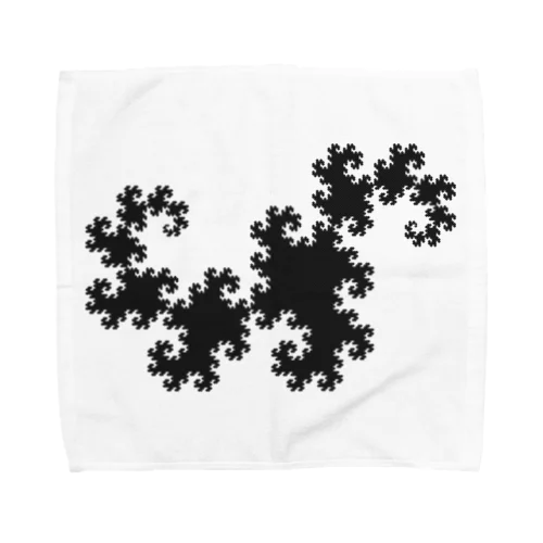 Fractal Dragon Curve Towel Handkerchief