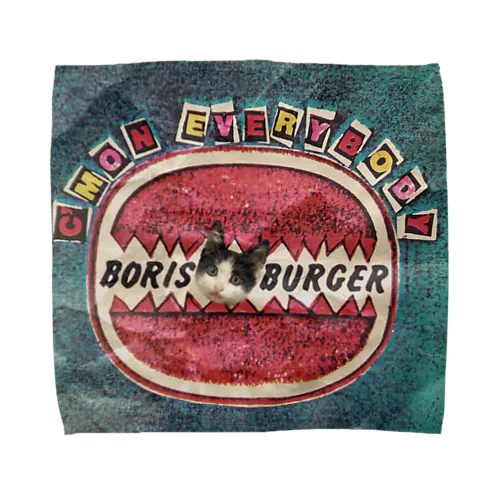 BORIS-BURGER (シワ加工) Towel Handkerchief