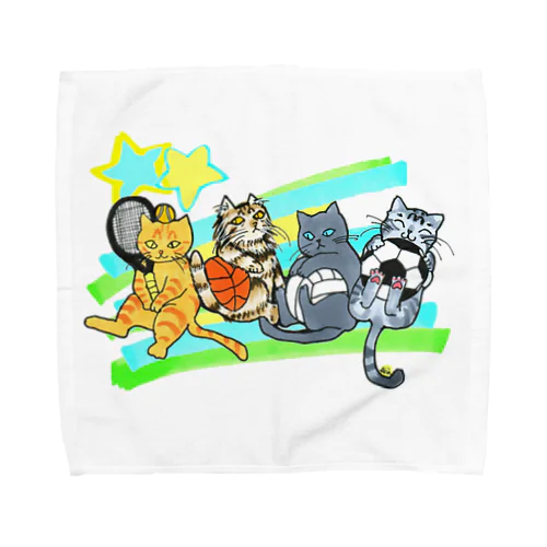 ネコリンピック✨球技 Towel Handkerchief