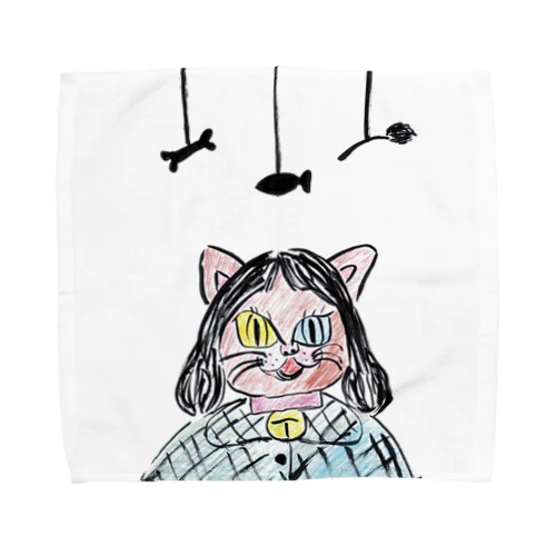 【 数量限定 】 「 キャット少女 」 猫 Tシャツ 帽子 など Towel Handkerchief