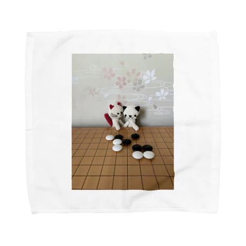 にゃんGOくんと耳赤の一手ちゃん Towel Handkerchief