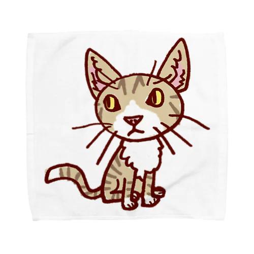ワタニャベ ネコ Towel Handkerchief