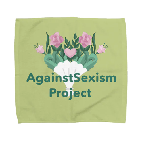  AgainstSexismProject  Heart & Flower タオルハンカチ