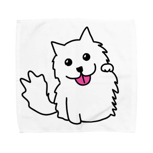 招きスピッツ Towel Handkerchief