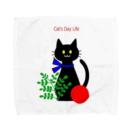 猫の日暮らしのラッキーくん Towel Handkerchief