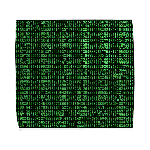 数字の羅列（ハッカー風) Towel Handkerchief