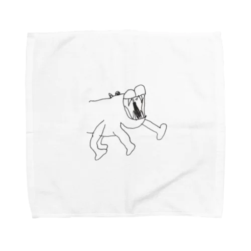 元気なカバくん Towel Handkerchief