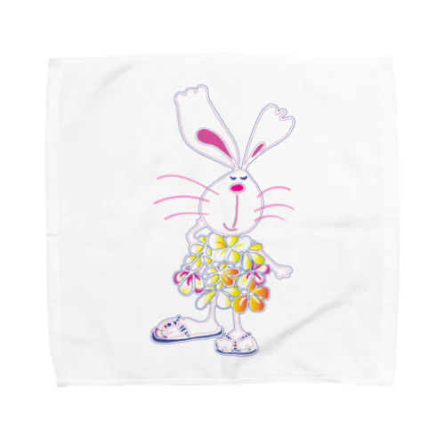 プルメリア　バニー Towel Handkerchief