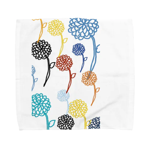 Dahlias Towel Handkerchief