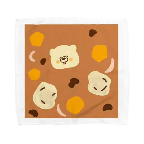 ぽてくま＊カレーにかくれんぼ＊ Towel Handkerchief