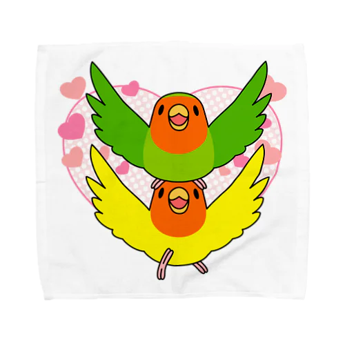 ラブリーコザクラインコ【まめるりはことり】 Towel Handkerchief