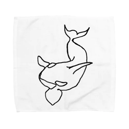 海のギャングのシンプルなシャチさん Towel Handkerchief