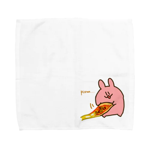 うさぎさんとピザ Towel Handkerchief