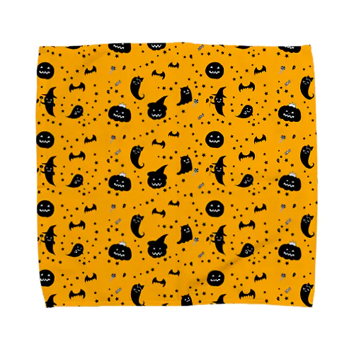 おばけパレード オレンジ Towel Handkerchief