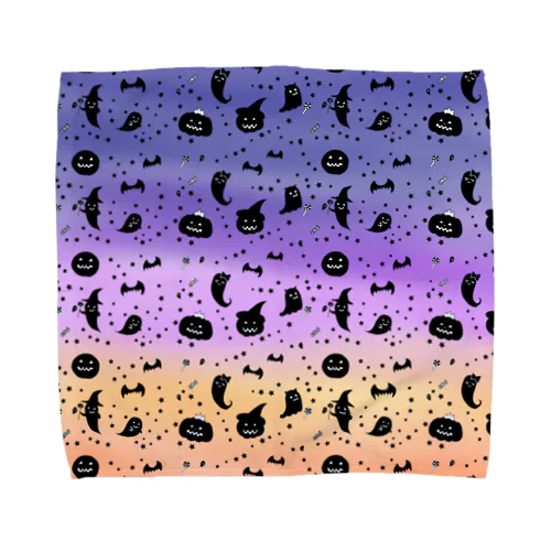 おばけパレード グラデ空 Towel Handkerchief